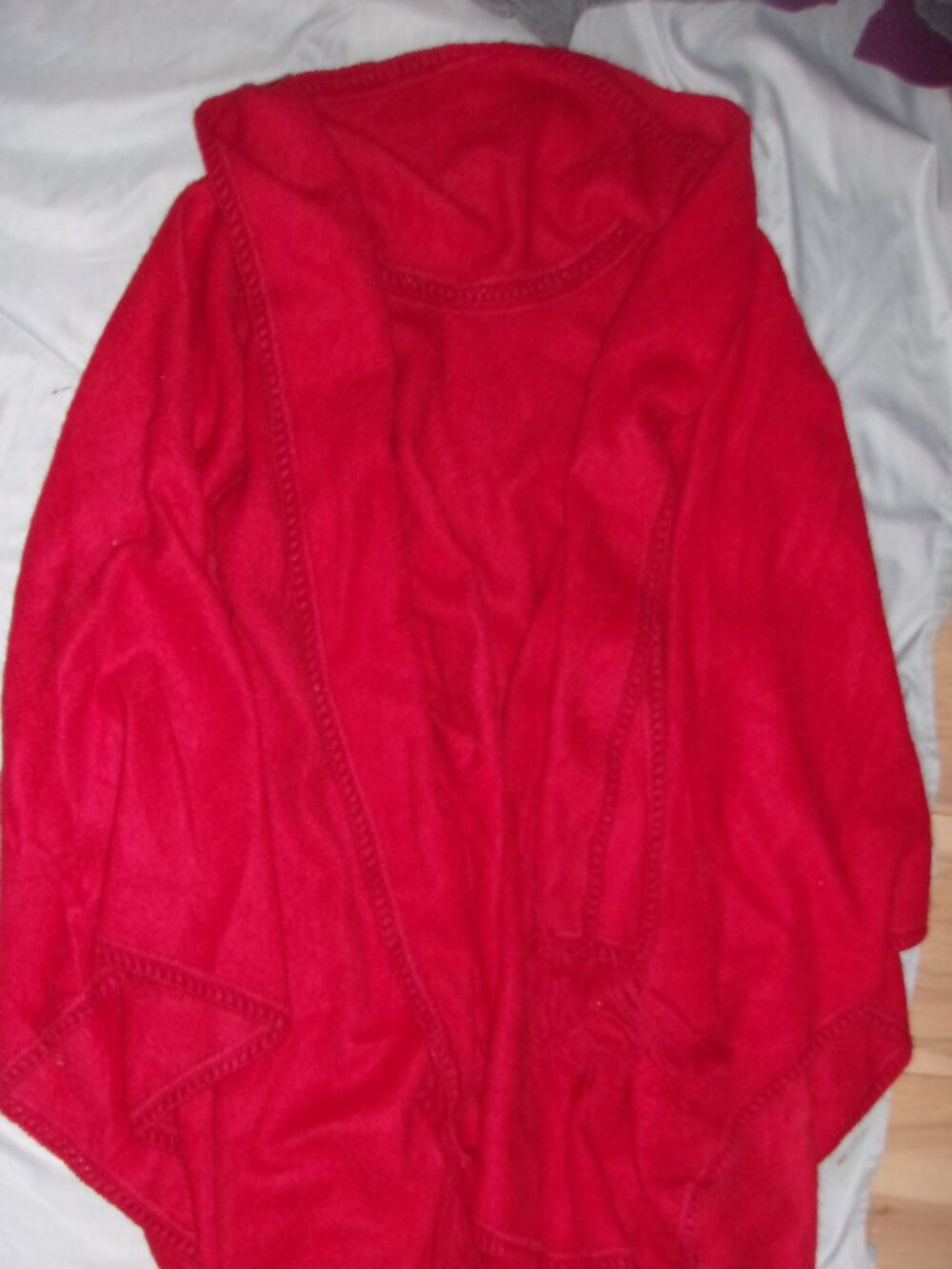 100% alpaca wool fits most one size womens cape poncho coverup red soft